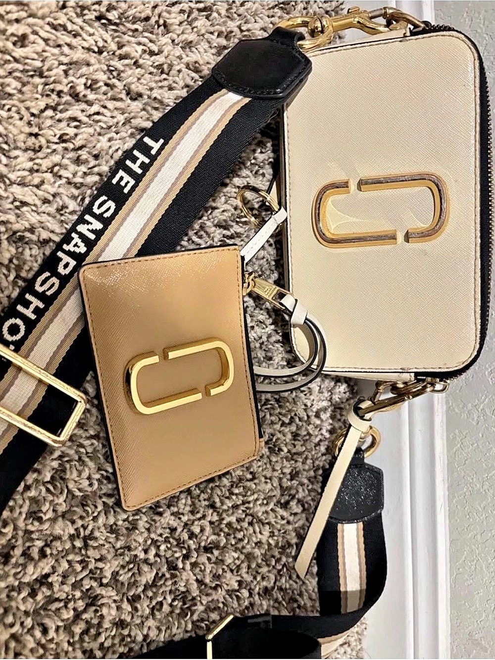 Marc Jacobs The Snapshot Camera Bag Color Block Cream & Black